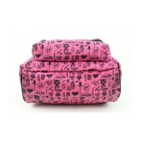 Saint Laurent Hot Pink Doodle Print City Backpack 54ys23s main image 4